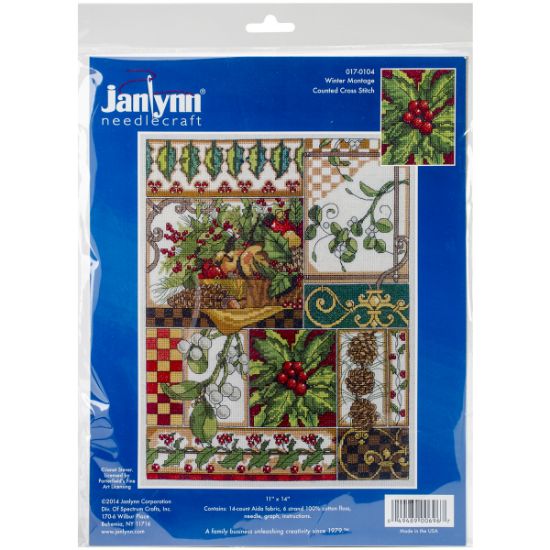 Picture of Winter Montage Counted Cross Stitch Kit 11"X14" 14 Count