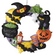 Picture of Witch's Brew Wreath Felt Applique Kit 17" Round