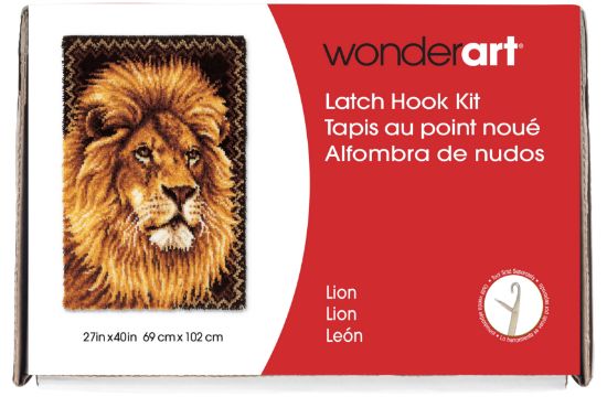 Picture of Wonderart Latch Hook Kit 27"X40" Lion