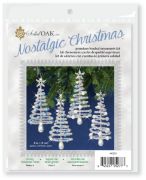 Picture of Solid Oak Nostalgic Christmas Beaded Cyrstal Ornament Kit-Frosty Crhistmas Trees Makes 4