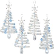 Picture of Solid Oak Nostalgic Christmas Beaded Cyrstal Ornament Kit-Frosty Crhistmas Trees Makes 4