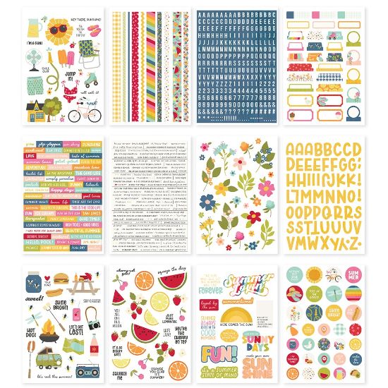 Picture of Simple Stories Sticker Book 12/Sheets-Summer Lovin', 699/Pkg