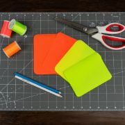 Picture of Singer Iron-On Patches 3.75"X5" 4/Pkg Neon Green & Neon Orange