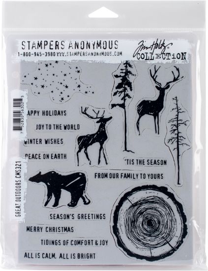 Picture of Tim Holtz Cling Stamps 7"X8.5" Great Outdoors