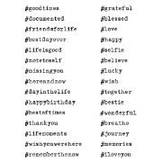 Picture of Tim Holtz Cling Stamps 7"X8.5" Hashtags