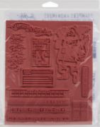 Picture of Tim Holtz Cling Stamps 7"X8.5" Vintage Holidays