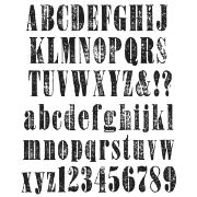 Picture of Tim Holtz Cling Stamps 7"X8.5" Worn Text