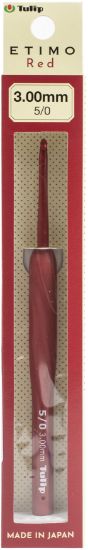 Picture of Tulip Etimo Red Crochet Hook W/ Cushion Grip Size 5/3.00mm