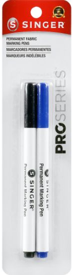 Picture of QuiltPro Permanent Fabric Marking Pens - Fine Black & Blue 2/Pkg