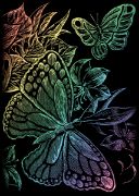 Picture of Rainbow Foil Engraving Art Mini Kit 5"X7" Butterflies