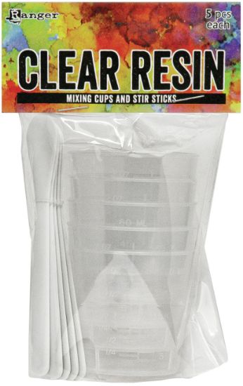 Picture of Ranger Clear Resin Mixing Cups & Stir Sticks (5) Mixing Cups & (5) Stir Sticks