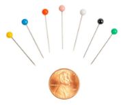 Picture of QuiltPro Ball Head Straight Pins In Flower Case Size 17 300/Pkg