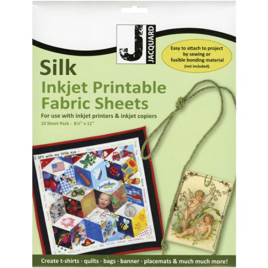 Picture of Ink Jet Fabric Sheets 8.5"X11" 10/Pkg 100% Silk Habotai