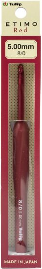 Picture of Tulip Etimo Red Crochet Hook W/ Cushion Grip Size 8/5.00mm