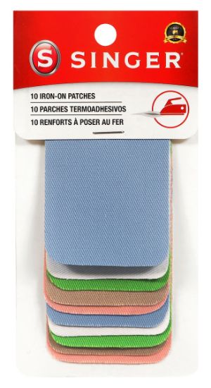 Picture of Iron-On Patches 2"X3" 10/Pkg Light Assortment