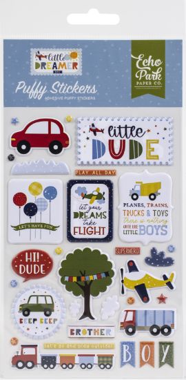 Picture of Little Dreamer Boy Puffy Stickers-