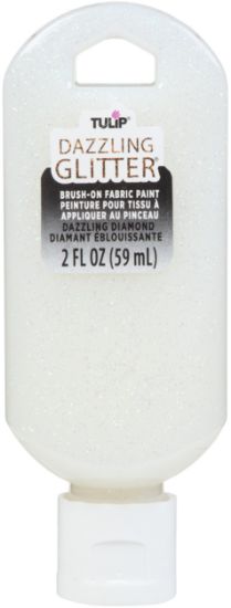 Picture of Tulip Dazzling Glitter Brush-On Fabric Paint 2oz Diamond