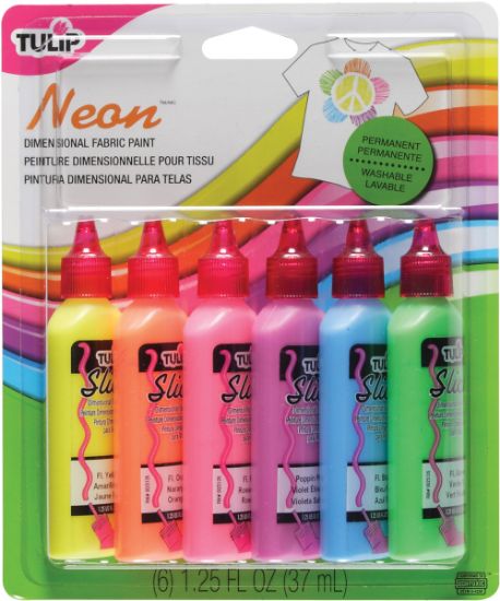 Picture of Tulip Dimensional Fabric Paints 1.25oz 6/Pkg Neon