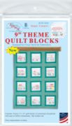 Picture of Jack Dempsey Stamped White Quilt Blocks 9"X9" 12/Pkg Campers