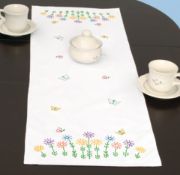 Picture of Jack Dempsey Stamped Table Runner/Scarf 15"X42"-Field Of Flowers