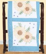 Picture of Jack Dempsey Stamped White Quilt Blocks 18"X18" 6/Pkg Golden Sunflowers