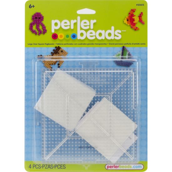 Picture of Perler Pegboards 2/Pkg Large Square Clear