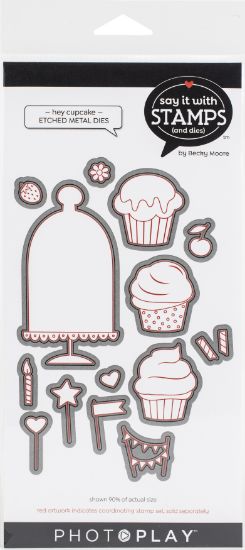Picture of PhotoPlay Say It With Stamps Die Set Hey Cupcake