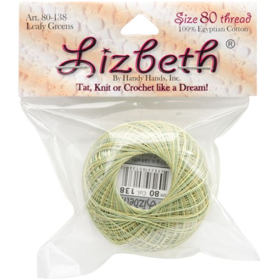 Picture of Lizbeth Cordonnet Cotton Size 80 Leafy Greens