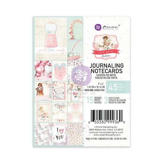 Picture of Love Notes Journaling Cards 3"X4" 45/Pkg-15 Designs/3 Each