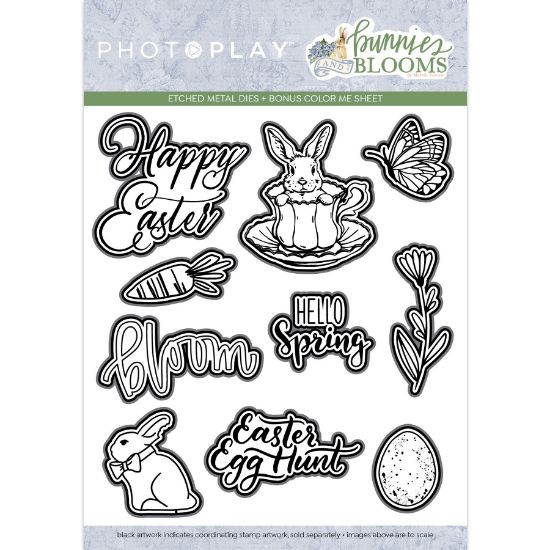 Picture of PhotoPlay Etched Die-Bunnies & Blooms
