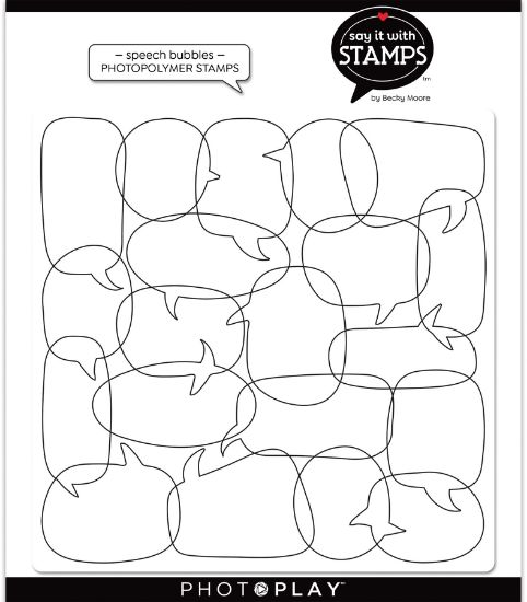 Picture of PhotoPlay Say It With Stamps Photopolymer Stamps-Speech Bubbles Background