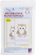 Picture of Jack Dempsey Stamped Decorative Hand Towel Pair 17"X28" Owl on Branch