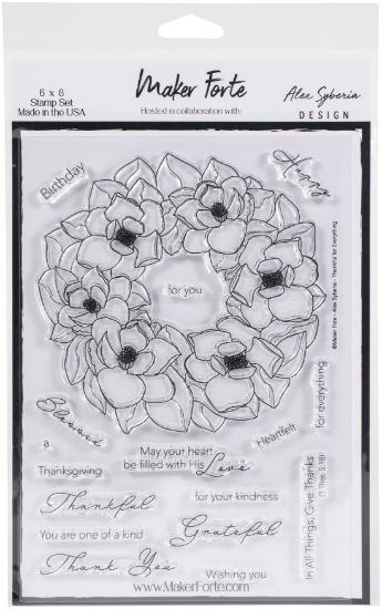 Picture of Maker Forte Clear Stamps By Alex Syberia Design 6"X8" Thankful Everything