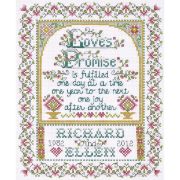 Picture of Loves Promise Counted Cross Stitch Kit 8"X10" 14 Count