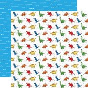 Picture of Little Boy Double-Sided Cardstock 12"X12"-Wind-Up Dinosaurs