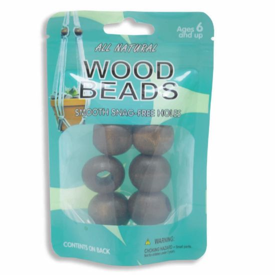 Picture of Pepperell Braiding Round Wood Bead 25mm-Walnut