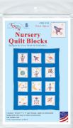 Picture of Jack Dempsey Stamped White Nursery Quilt Blocks 9"X9" 12/Pkg-Outer Space