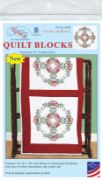 Picture of Jack Dempsey Stamped White Quilt Blocks 18"X18" 6/Pkg Circle Of Roses