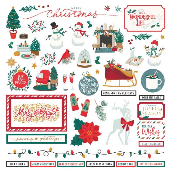 Picture of It's A Wonderful Christmas Stickers 12"X12"-Elements