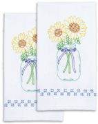 Picture of Jack Dempsey Stamped Decorative Hand Towel Pair 17"X28" Sunflowers