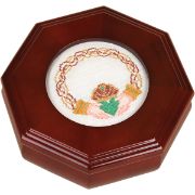 Picture of Mahogany Octagon Box 6"X6"X2.75" Design Area 4"X4"