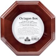 Picture of Mahogany Octagon Box 6"X6"X2.75" Design Area 4"X4"