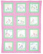 Picture of Jack Dempsey Themed Stamped White Quilt Blocks 9"X9" 12/Pkg Baby Unicorn