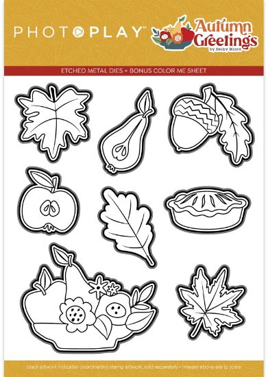 Picture of PhotoPlay Etched Die-Autumn Greetings