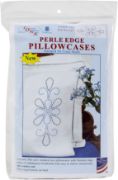 Picture of Jack Dempsey Stamped Pillowcases W/White Perle Edge 2/Pkg XX Design