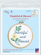 Picture of Jack Dempsey Stamped Hoop Kits 6"-Thankful & Blessed