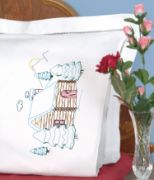 Picture of Jack Dempsey Stamped Pillowcases W/White Perle Edge 2/Pkg-Cabin