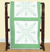 Picture of Jack Dempsey Stamped White Quilt Blocks 18"X18" 6/Pkg Xx Floral