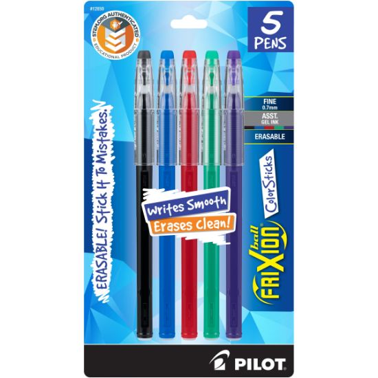Picture of Pilot FriXion Ball Color Sticks Erasable Gel Pens 5/Pkg-Assorted Colors