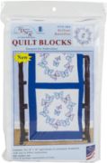 Picture of Jack Dempsey Stamped White Quilt Blocks 18"X18" 6/Pkg Brilliant Butterflies